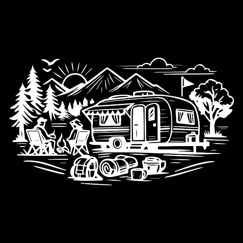 Camping Trailer Landscape