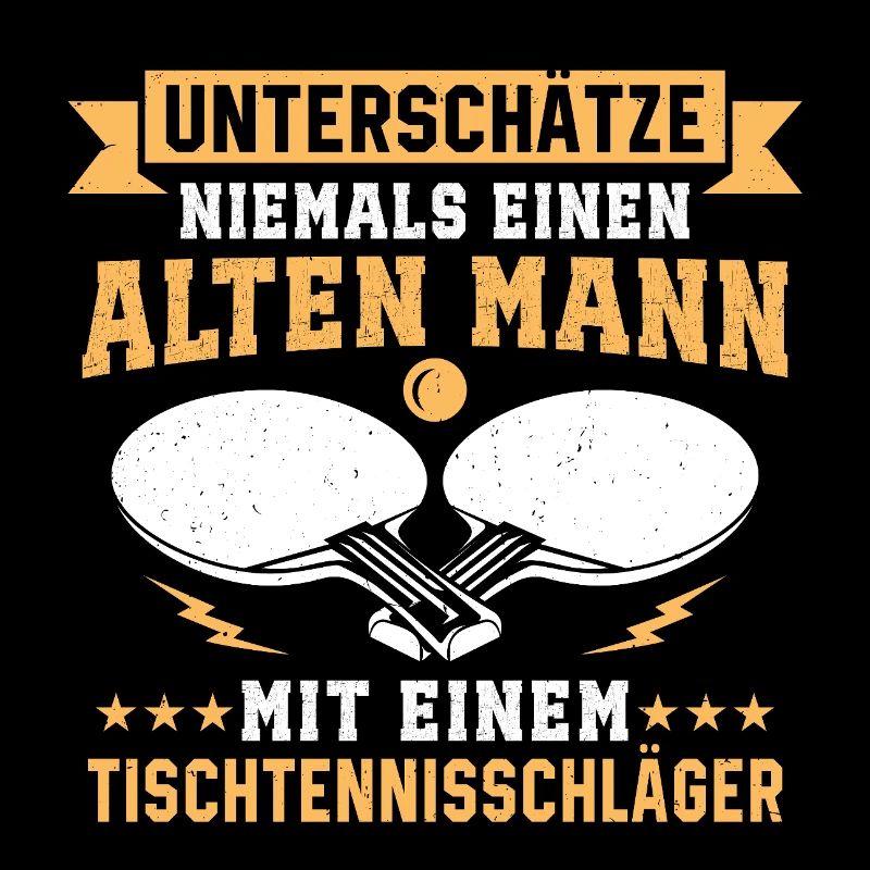  Alten Mann Mit Eine tischtennisschläger 