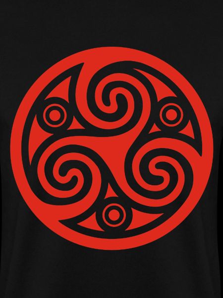 Celtic circle and spiral (red)