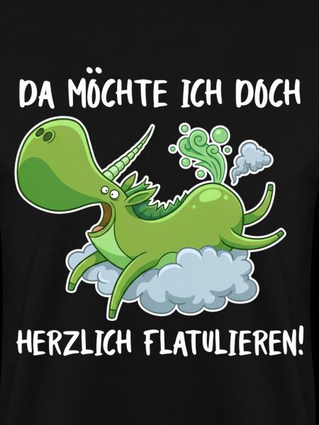Flatulierendes Einhorn – Lustiger Spruch