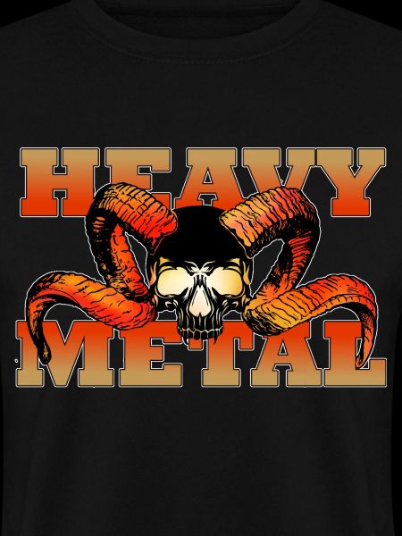 Heavy Metal Schädel mit Hörnern