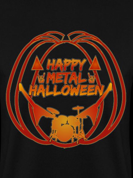 Happy Metal Halloween Drum Pumpkin