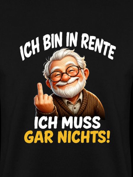 Rentner mit frechem Spruch