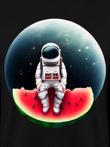 Astronaut auf Wassermelone