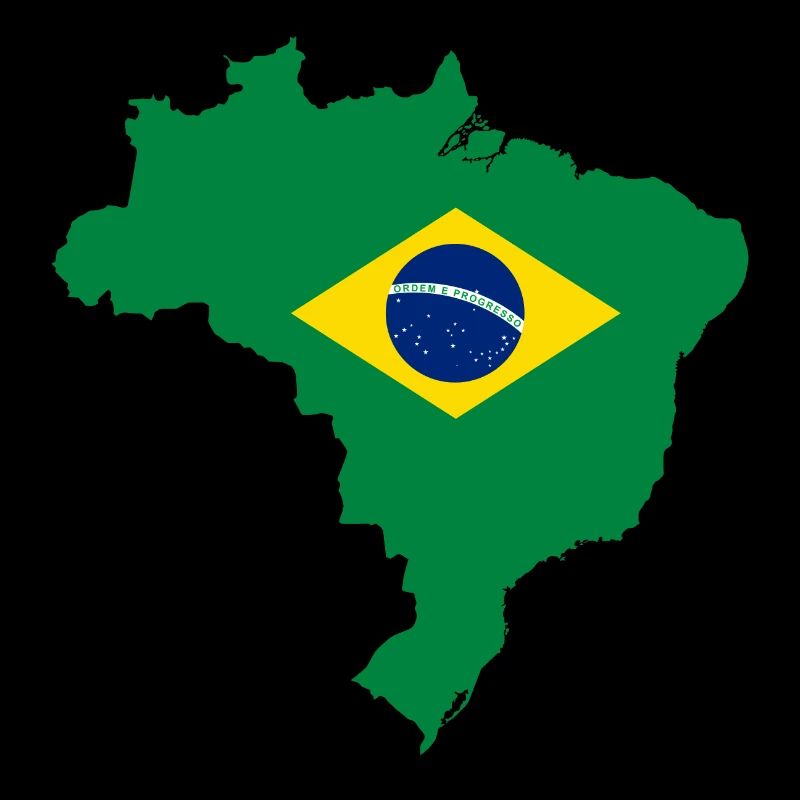 Brazil Flag Gift Idea Map