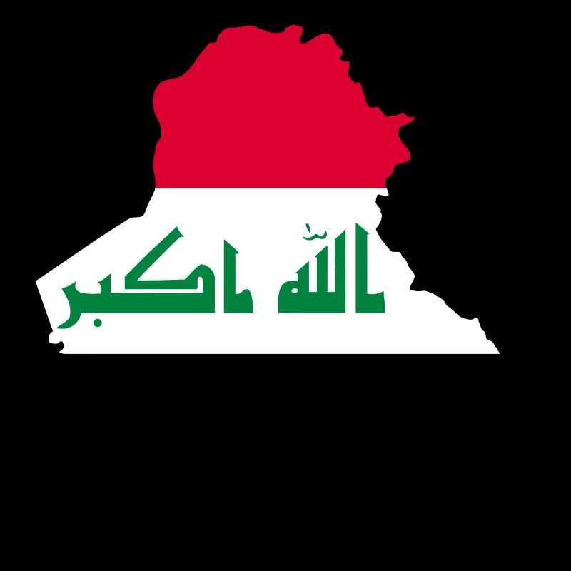 Iraq Flag Map Gift Idea