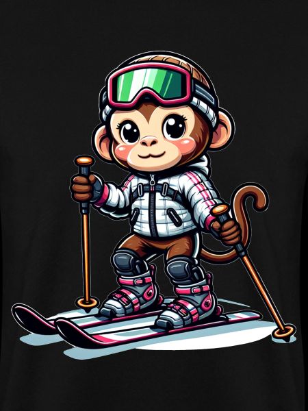 Cute Skier Monkey