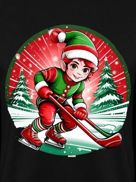 Christmas Elf Ice Hockey