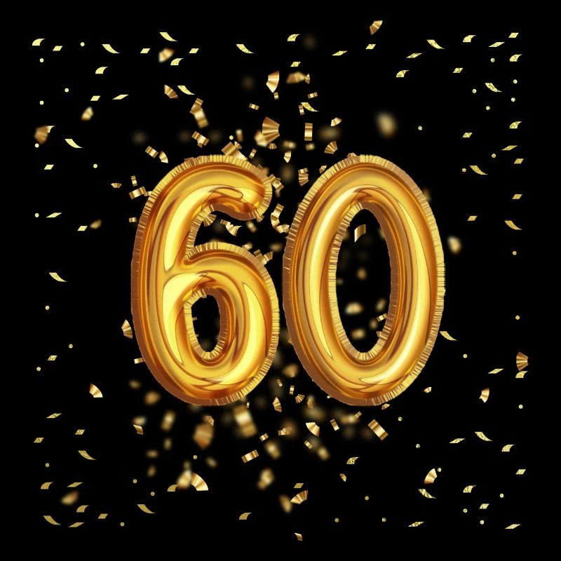 60 Jähriges Luftballon Design