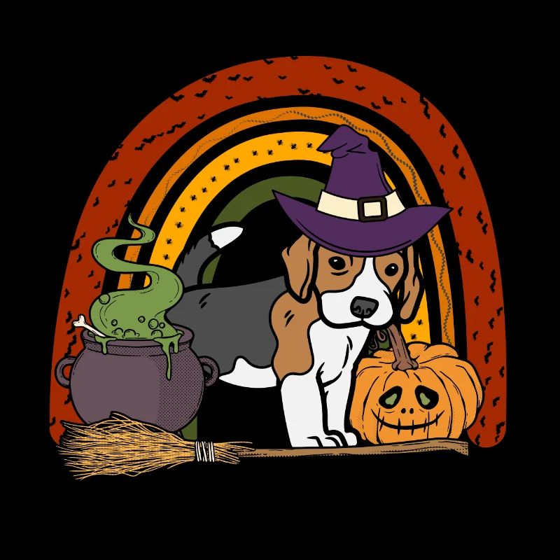 Süßer Beagle Halloween Hund