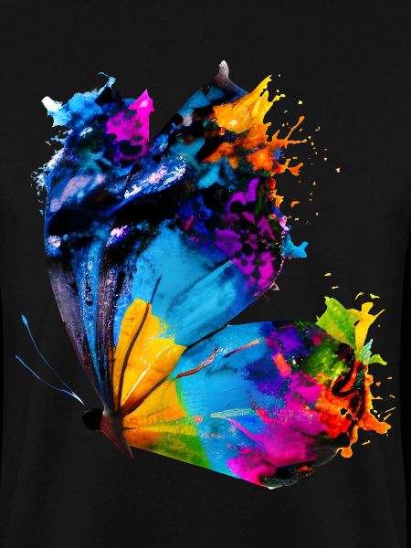 Schmetterling mit Farbklecksen