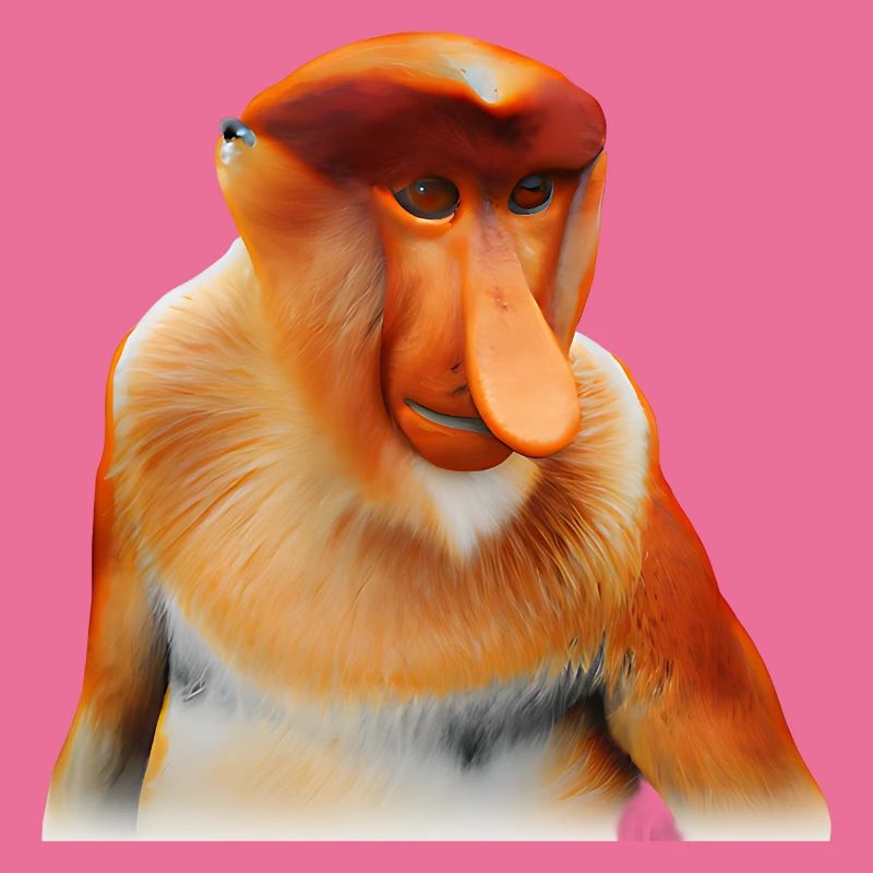 The exotic proboscis monkey