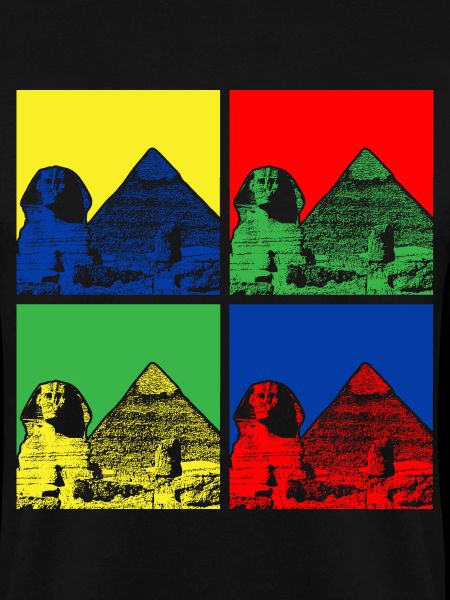 Ägyptische Legacy-Pop-Art-Sphinx-Pyramiden