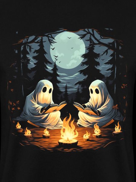 Ghost Halloween Book Campfire