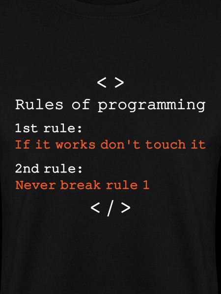 Rules of programming