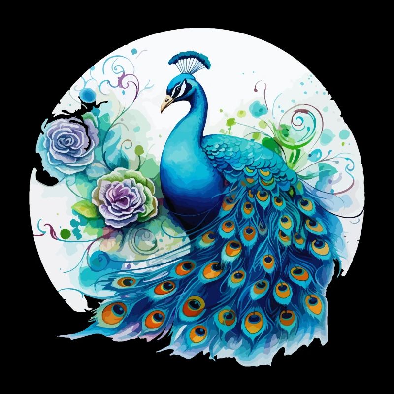 Fleurs de paon Plume de paon exotique coloré coloré