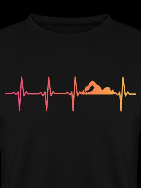 Swimming sunset heartbeat swimmer gift