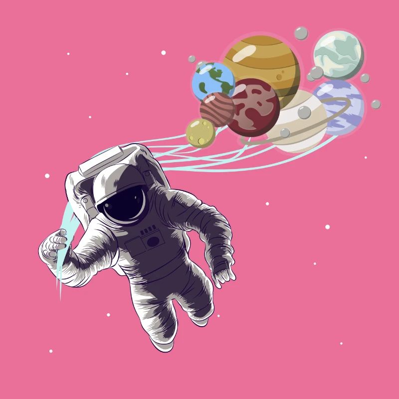 Solar System Planets Astronaut Space Mars