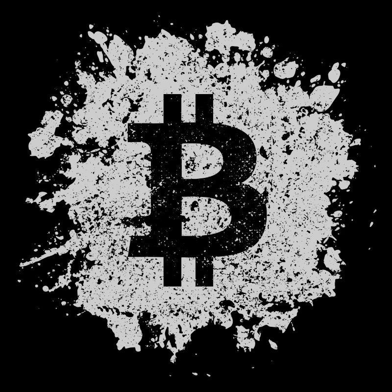 Logo Bitcoin Look Vintage I Splash BTC Bitcoin
