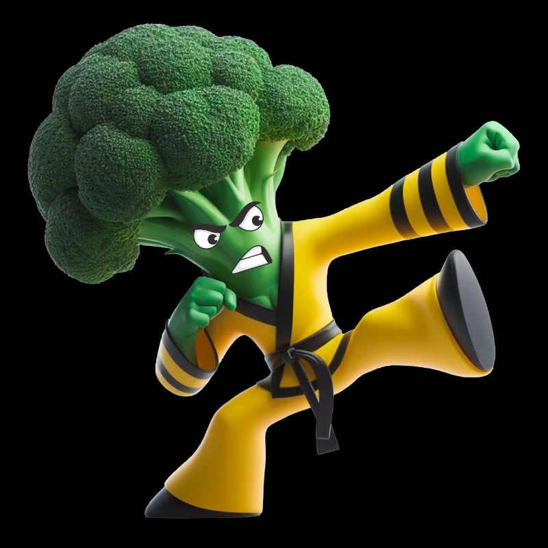 Broccoli kung fu fighter
