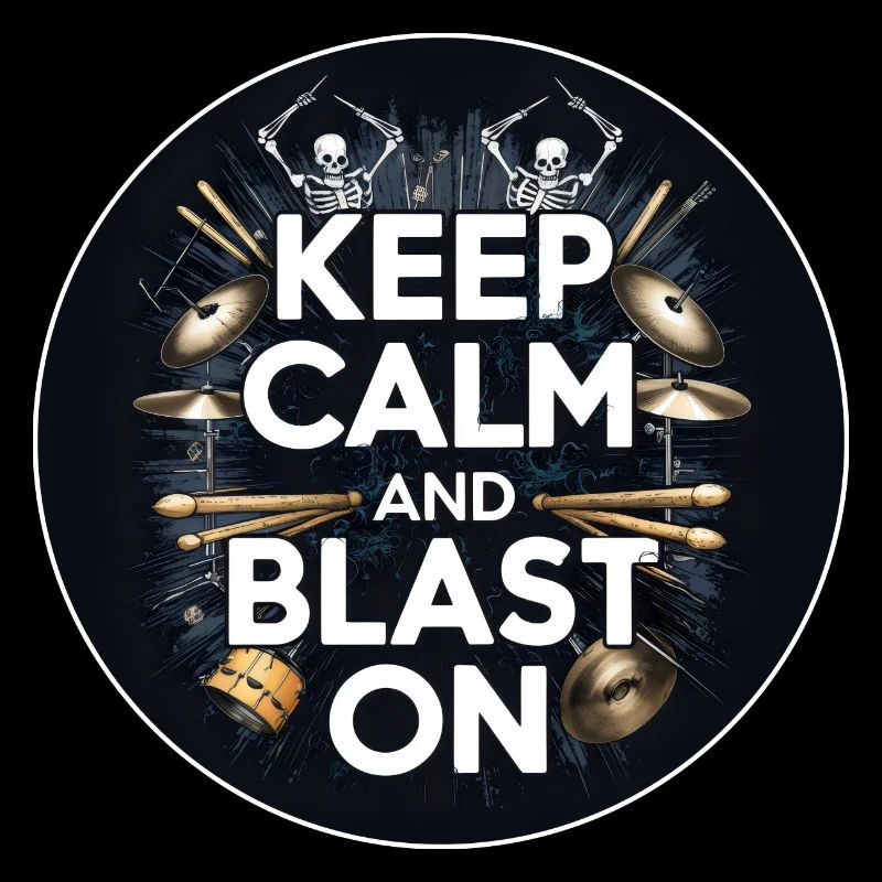Batteur Schlagzeuger T-Shirt Blast Beats Drumming