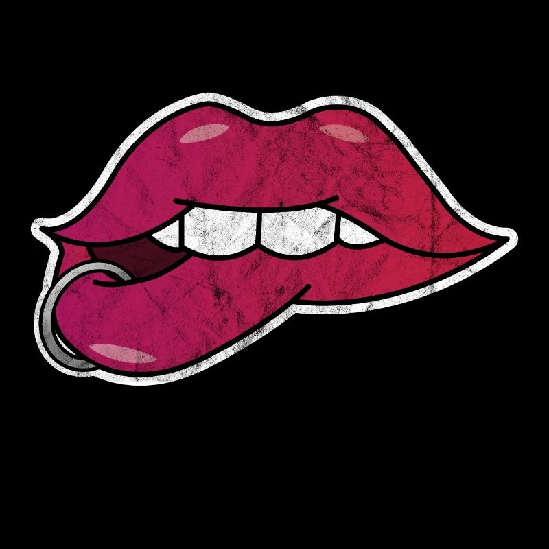 Lippen Kuss Mund Geschenk Piercing Liebe Valentin