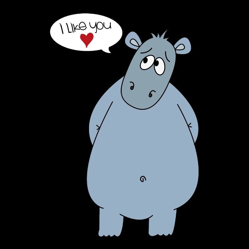 Freunde Hippo Flusspferd Nilpferd Geschenk Herz