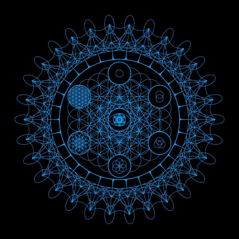 Metatron's Flower Sacred Eye Geometric Evolution