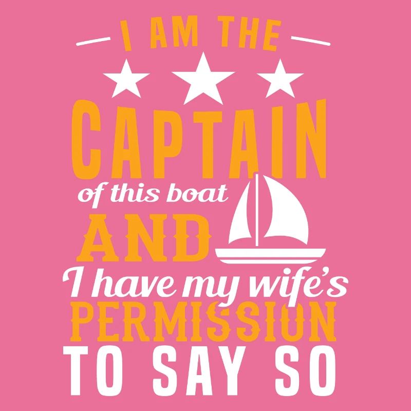 Tshirt de capitaine de bateau de conception "Je