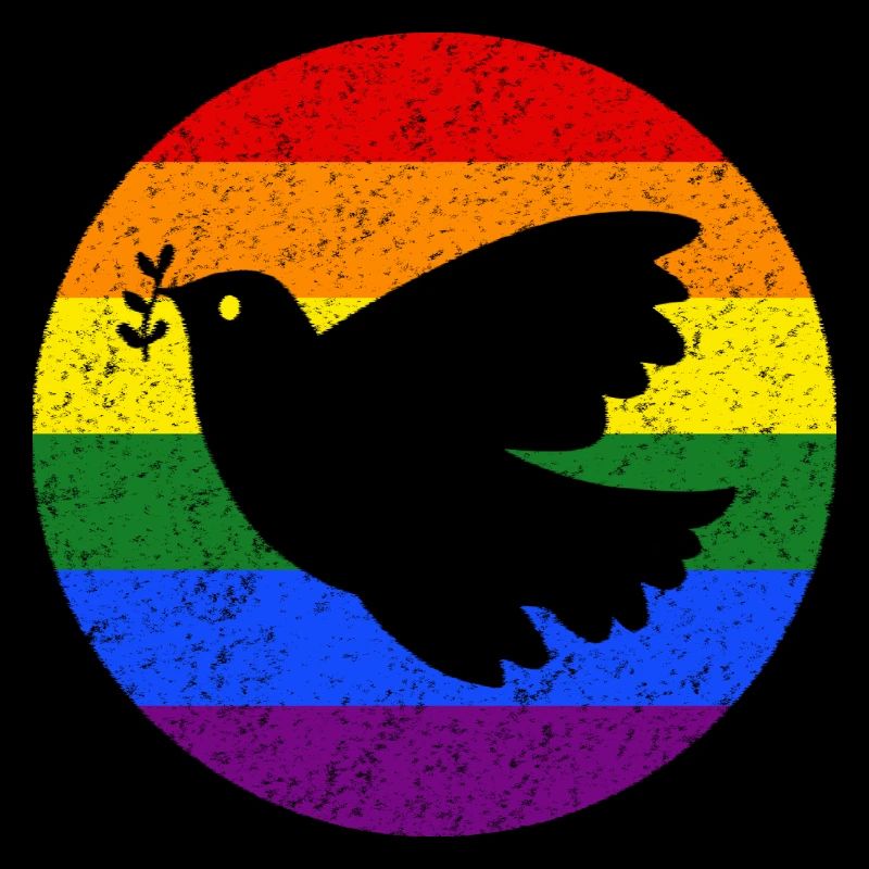 Peace Flagge Regenbogen Friedenstaube Ukraine