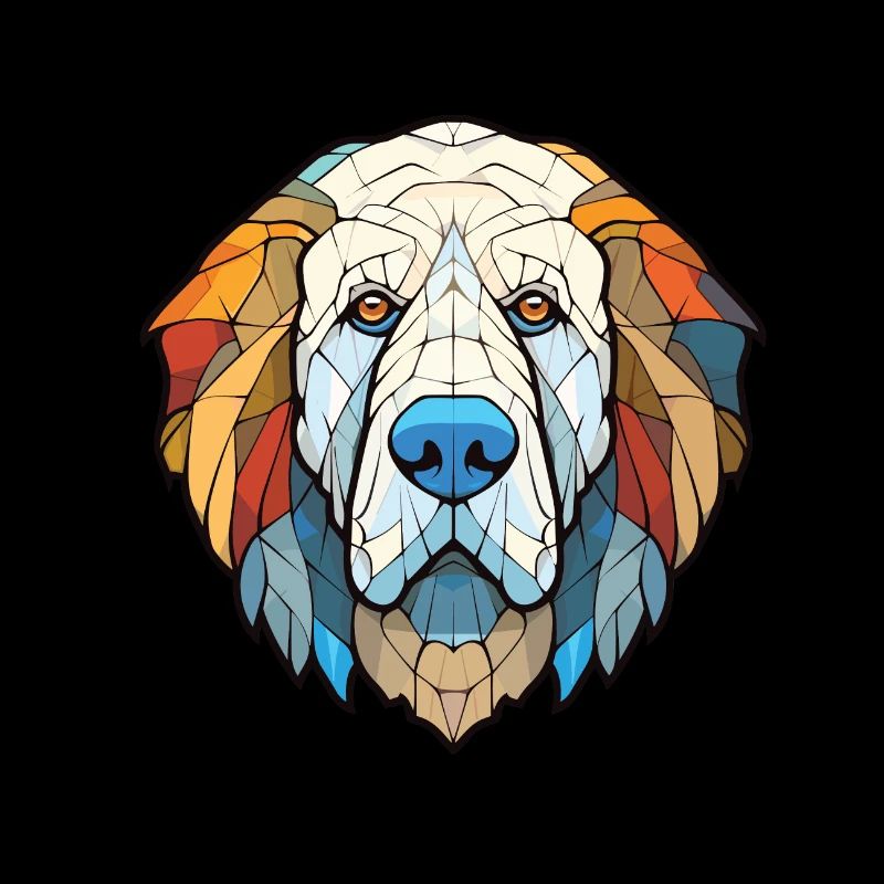 Pyrenäen-Mastiff-Hunderasse Aquarell-Illustration
