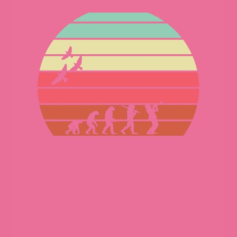 retro vintage sunset evolution SAXOPHONE