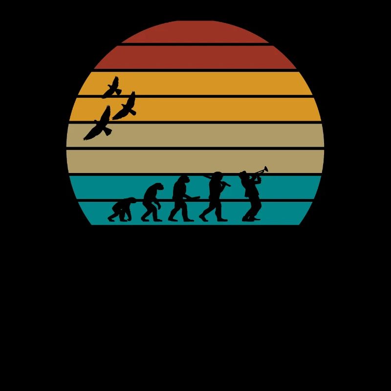 retro vintage sunset evolution SAXOPHONE
