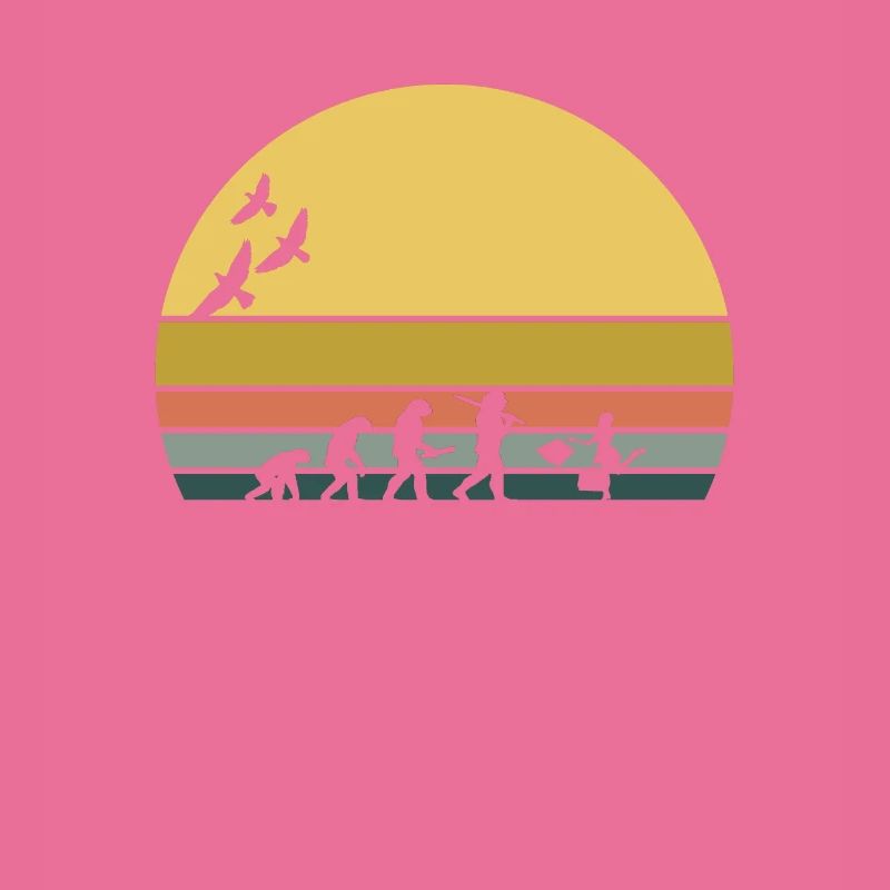 retro vintage sunset évolution shoping