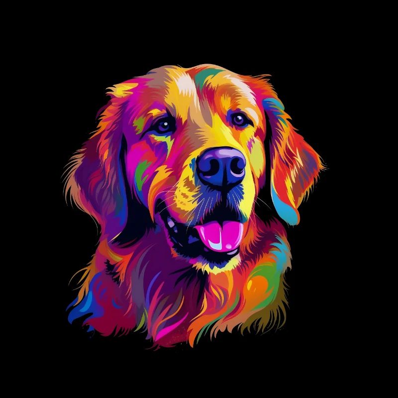 Retriever doré coloré