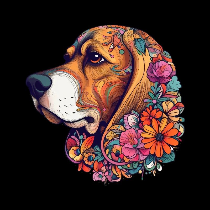 Buntes Beagle-Kunstdesign