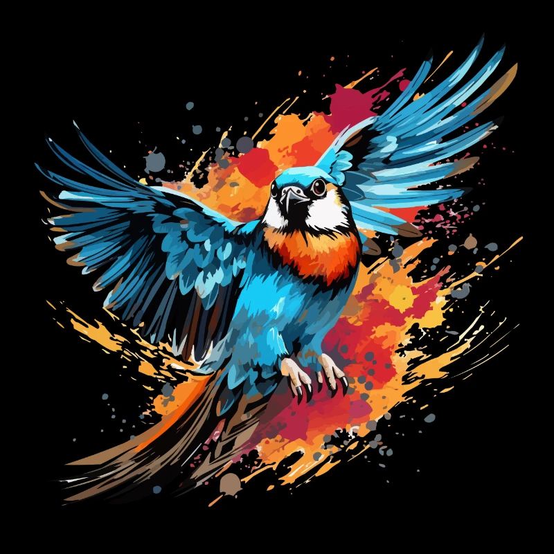 Buntfalke Farbkleckse Farbspritzer