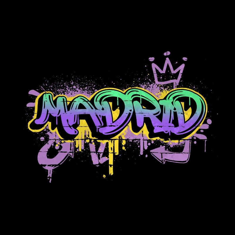 Madrid Espagne City Graffiti Spray Sprayer