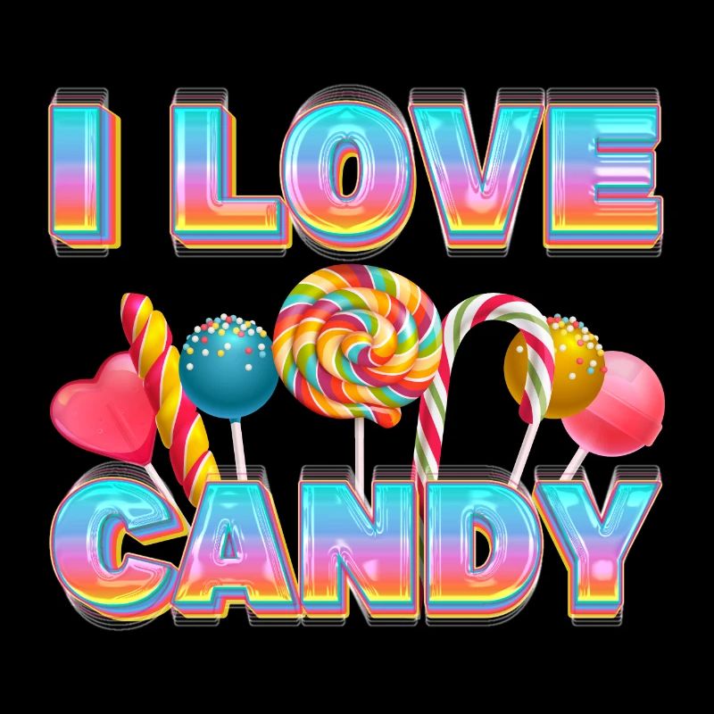 I Love Candy Sweets Candy Lollipop