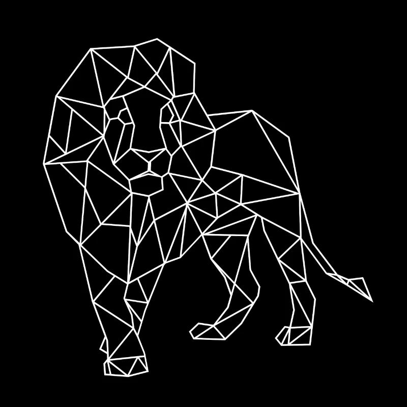 Lion geometry geometric shape abstract pattern