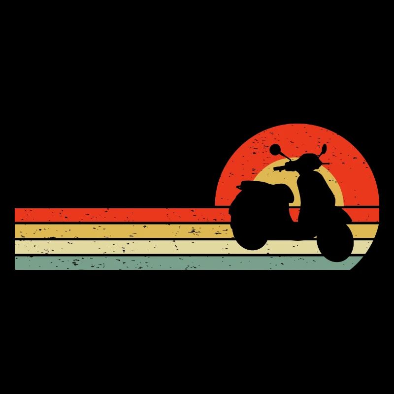 Roller Fahrer Roller Motorrad Vintage Retro