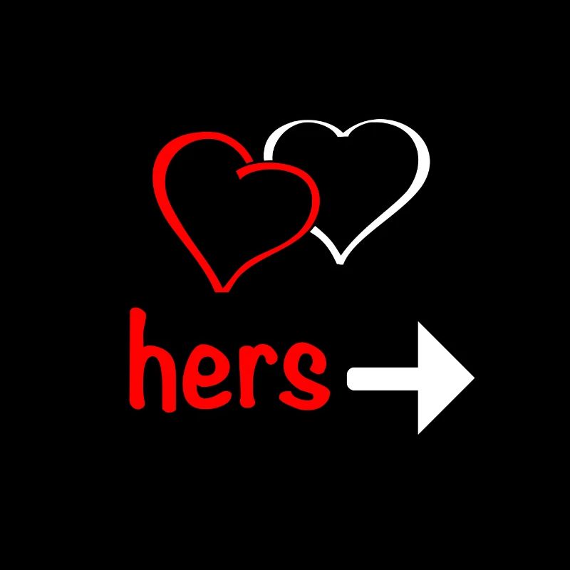 Zwei Herzen hers mit Pfeil Couple Frau Mann