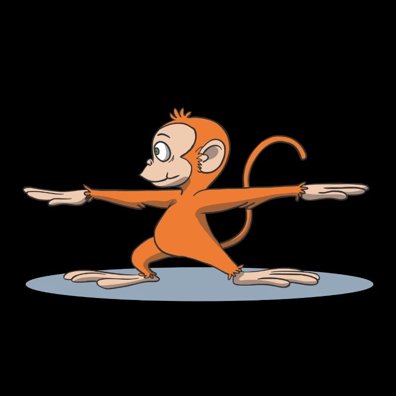 Singe Yoga Warrior 2 pose