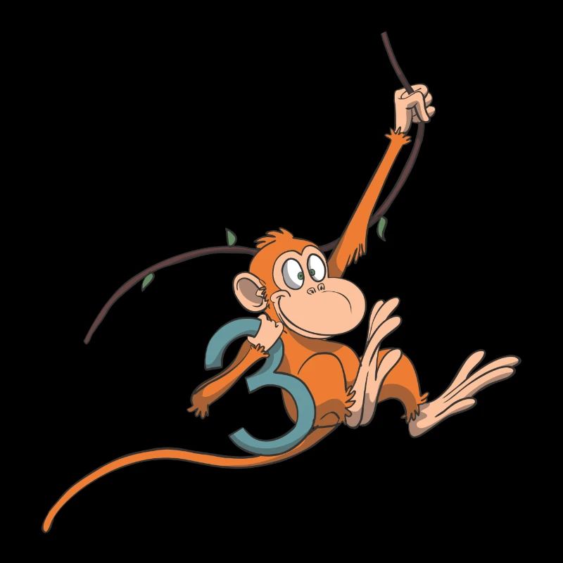 Affe Kindergeburtstag 3. Geburtstag Geschenk