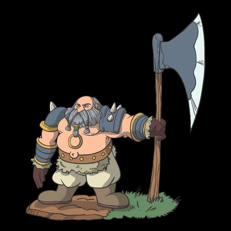 Tabletop Rollenspiel Figur Zwerg mit Axt