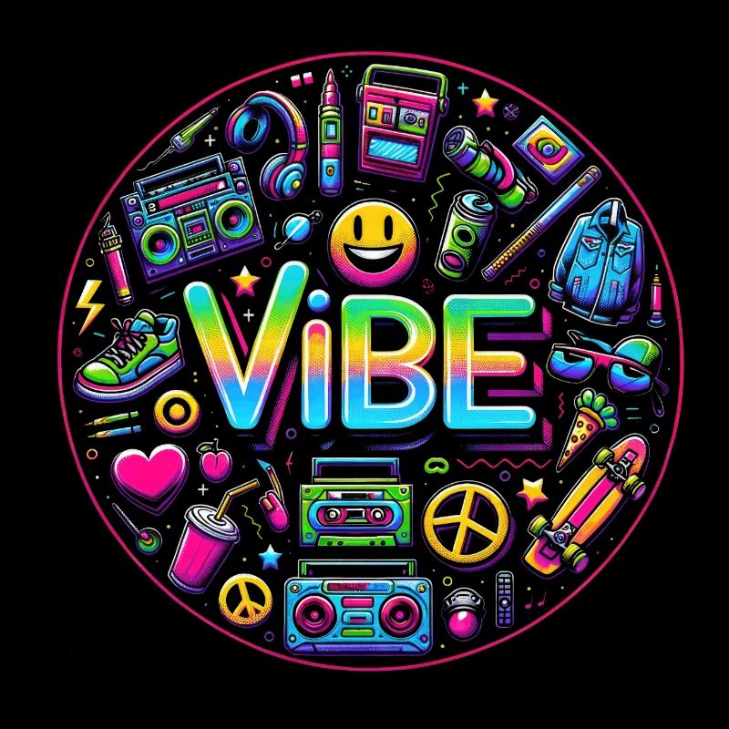 Retro-Vibe: Neon Buzz