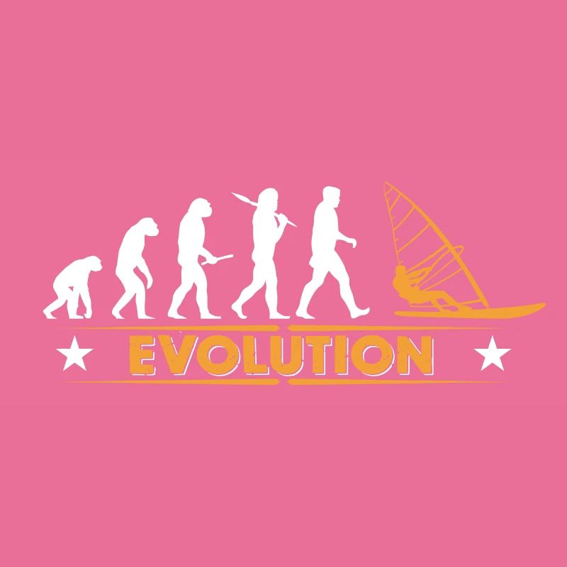 Windsurfen Evolution - orange/weiss