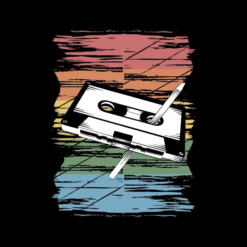 Stylo à cassette rétro vintage graphique original