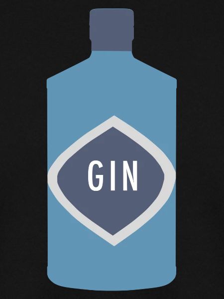 Gin Flasche Diamant Label