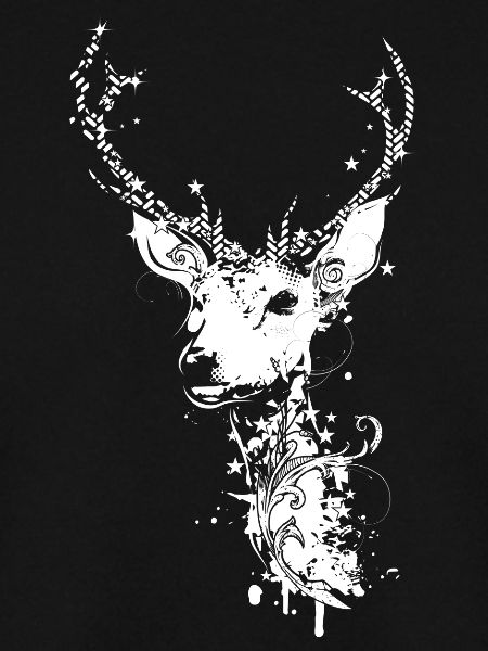 A white deer head
